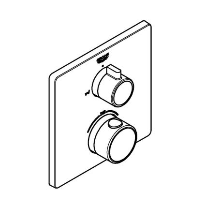 GROHE 24080000 - Mezclador termostático para bañera GROHTHERM, cromo brillante