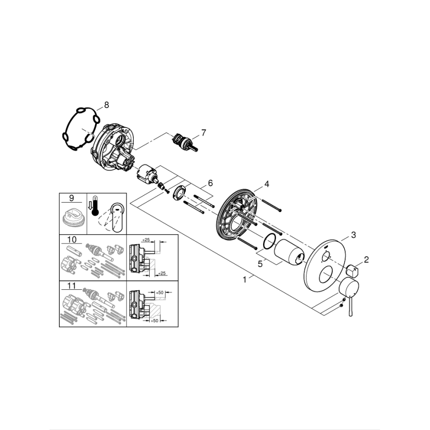 GROHE 24092AL1 - Grifo ESSENCE en acabado grafito
