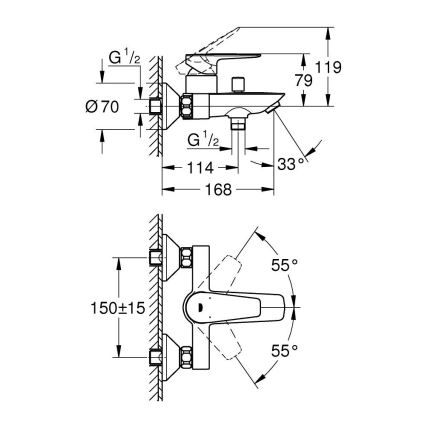 GROHE 24198001 - Grifo para bañera DN 15 cromo brillante