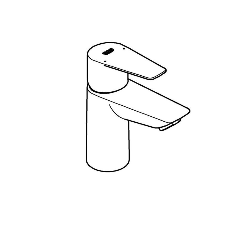 GROHE 24199001 - Grifo para lavabo START EDGE DN 15, acabado cromado brillante