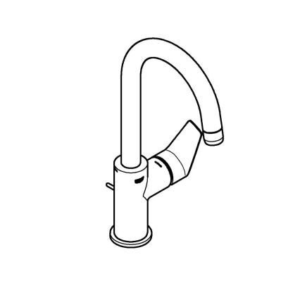 GROHE 24201001 - Grifo de lavabo DN 15, tamaño L, cromo brillante