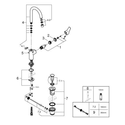 GROHE 24203002 - Grifo monomando para lavabo START, tamaño L, cromado brillante
