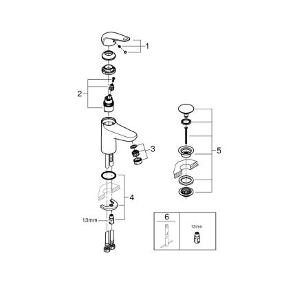 GROHE 24326001 - Grifo monomando para lavabo SWIFT DN 15, tamaño M, acabado cromado brillante