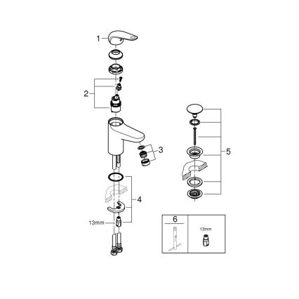 GROHE 24329001 - Grifo de lavabo SWIFT DN 15, acabado cromado brillante