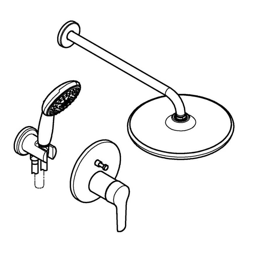 GROHE 25292000 - Sistema de ducha empotrado START VITALIO START 250 cromado