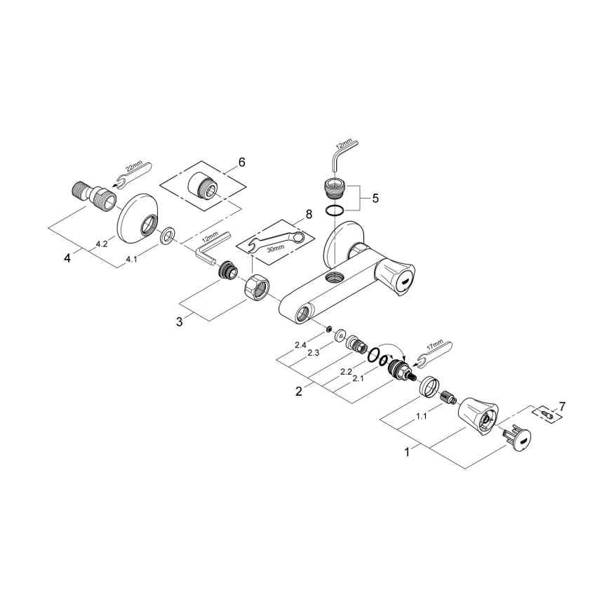 GROHE 26009001 - Grifo de ducha COSTA L DN 15 cromo brillante