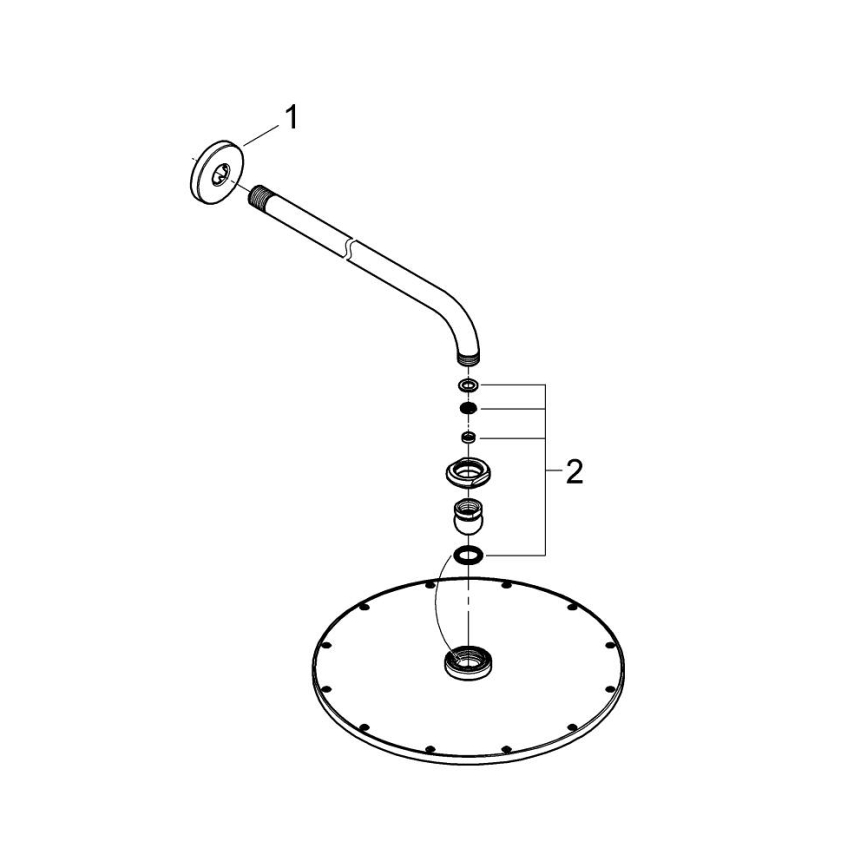 GROHE 26066DC0 - Cabezal de ducha RAINSHOWER COSMOPOLITAN 310 380 mm acero inoxidable