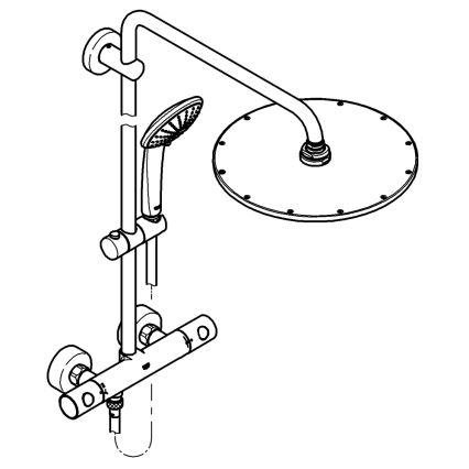 GROHE 26075GL0 - Sistema de ducha EUPHORIA SYSTEM 310 450 mm en acabado dorado