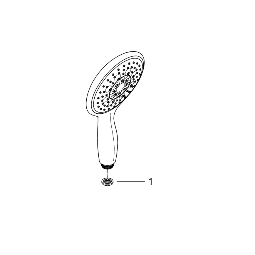 GROHE 26107000 - Ducha de mano VITALIO RAIN 130 mm acabado cromo brillante