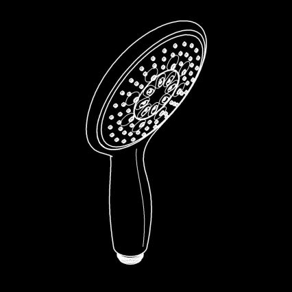 GROHE 26107000 - Ducha de mano VITALIO RAIN 130 mm acabado cromo brillante