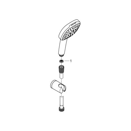 GROHE 26176001 - Set de ducha VITALIO COMFORT 110, 110 mm, cromo brillante