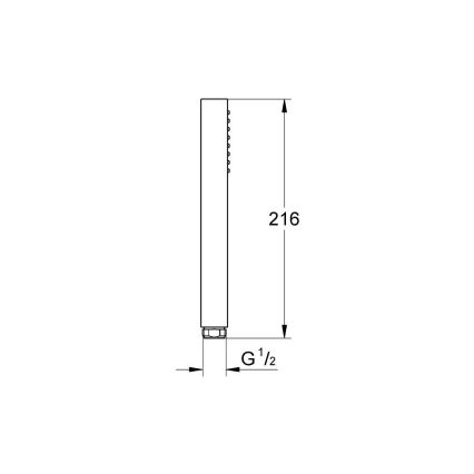 GROHE 26392000 - Ducha de mano VITALIO JOY CUBE STICK, cromo brillante