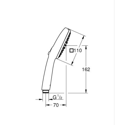 GROHE 26397001 - Ducha de mano VITALIO COMFORT 110 110 mm cromo brillante