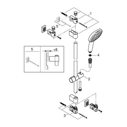 GROHE 26398001 - Set de ducha VITALIO COMFORT 110 600 mm cromo brillante