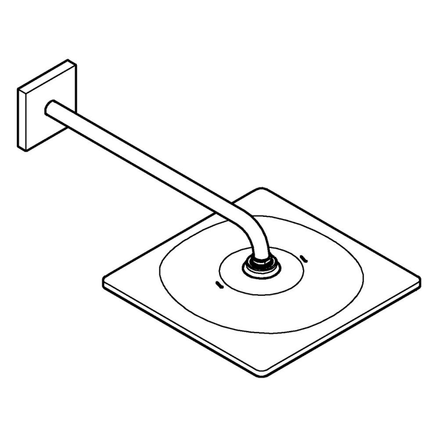 GROHE 26564000 - Set con rociador de ducha RAINSHOWER MONO 310 CUBE 422 mm, cromado