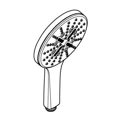 GROHE 26574DC0 - Ducha de mano RAINSHOWER SMARTACTIVE 130 mm acero inoxidable