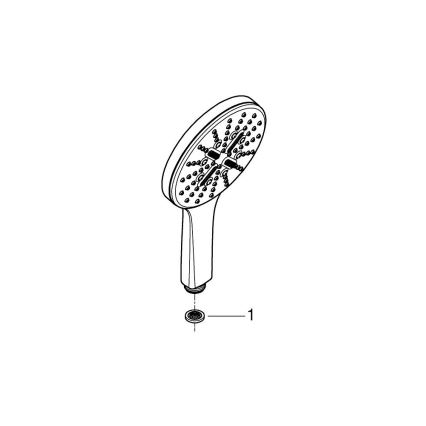 GROHE 26574LS0 - Ducha de mano RAINSHOWER SMARTACTIVE 130 mm blanca