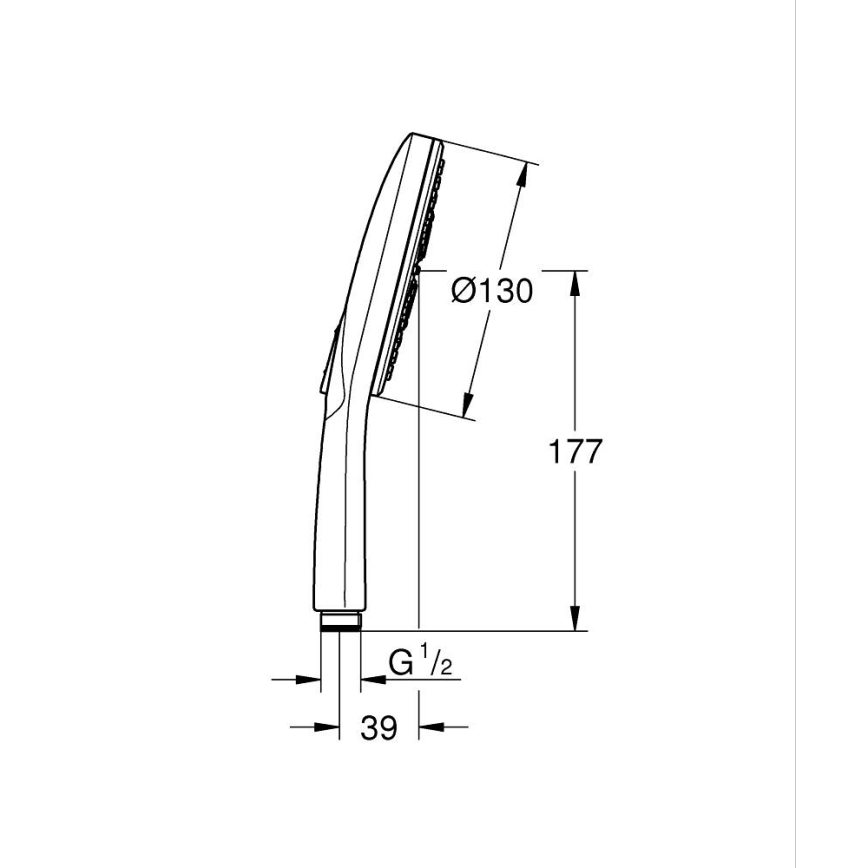 GROHE 26574LS0 - Ducha de mano RAINSHOWER SMARTACTIVE 130 mm blanca