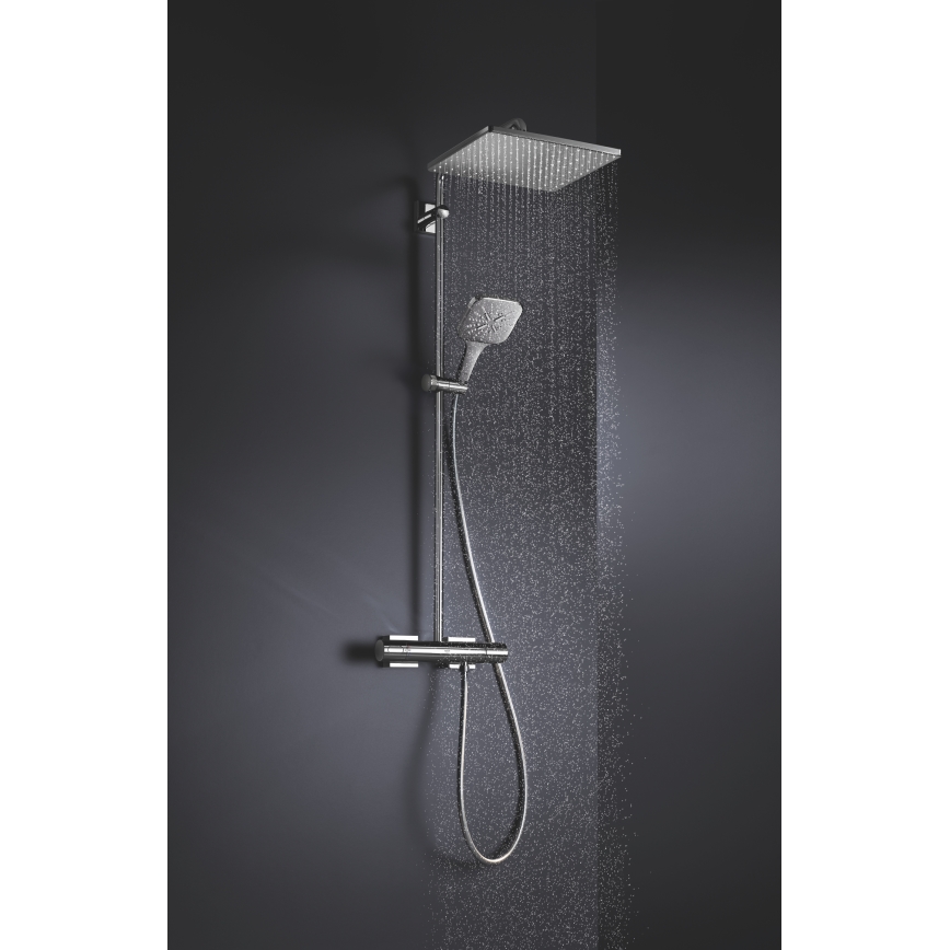 GROHE 26582000 - Ducha de mano RAINSHOWER SMARTACTIVE 130 CUBE, cromo brillante