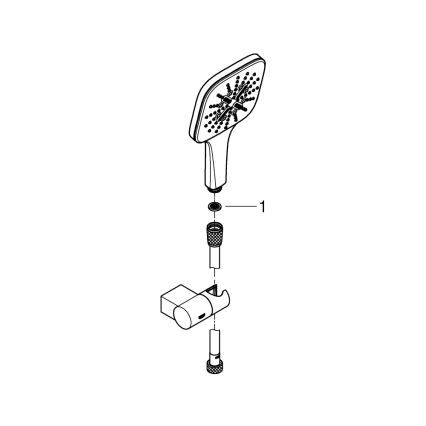 GROHE 26588000 - Juego de ducha de mano RAINSHOWER SMARTACTIVE 130 CUBE cromo brillante