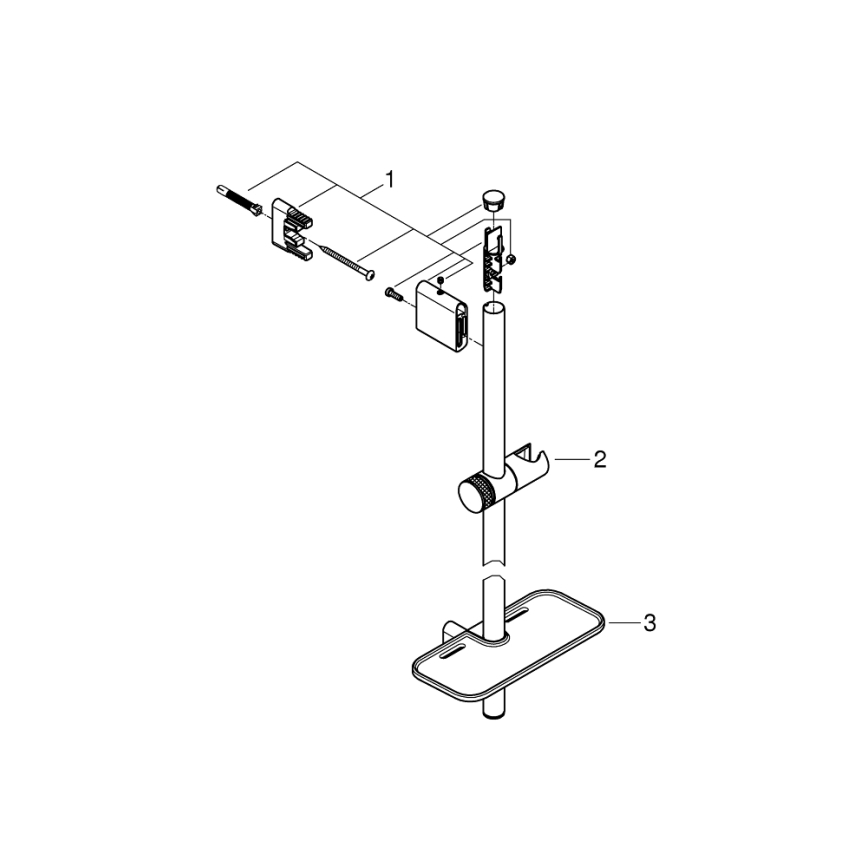 GROHE 26599000 - Barra de ducha VITALIO SMARTACTIVE 600 mm cromo brillante