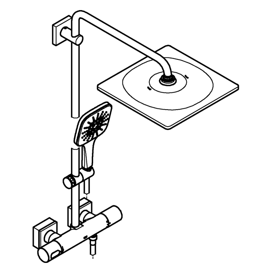 GROHE 26652000 - Sistema de ducha RAINSHOWER SMARTACTIVE 310, 450 mm, cromo brillante