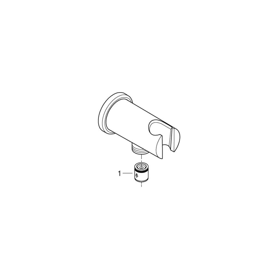 GROHE 26658000 - Conexión mural con soporte de ducha integrado Ø 48 mm cromado