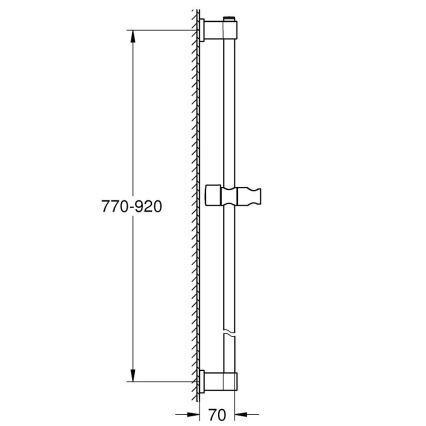 GROHE 269612431 - Barra de ducha VITALIO UNIVERSAL 900 mm negra