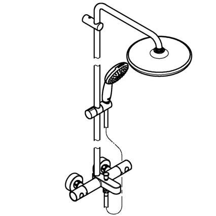 GROHE 26988001 - Sistema de ducha VITALIO START SYSTEM 390 mm, cromo brillante