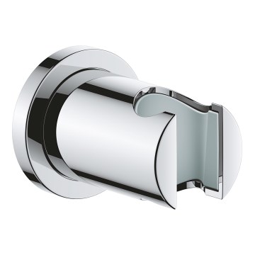 GROHE 27074000 - Soporte mural para ducha RAINSHOWER con roseta redonda, acabado cromado brillante