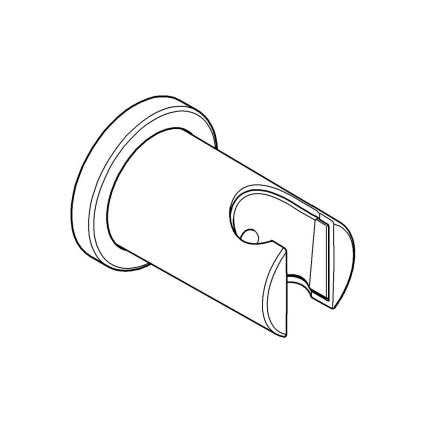 GROHE 27074000 - Soporte mural para ducha RAINSHOWER con roseta redonda, acabado cromado brillante
