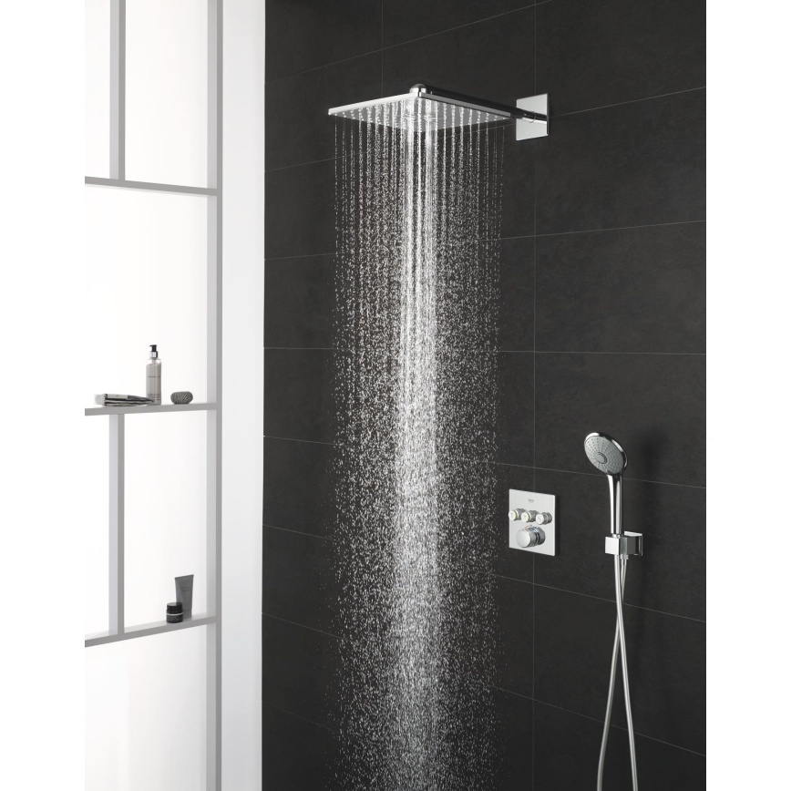 GROHE 27221000 - Ducha de mano TEMPESTA COSMOPOLITAN 100, 3 modos de chorro, acabado cromado brillante