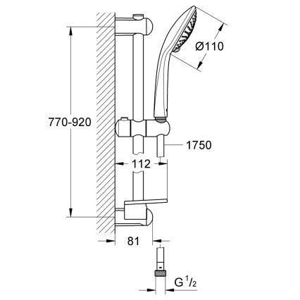 GROHE 27227001 - Conjunto de ducha EUPHORIA 900 mm cromo brillante