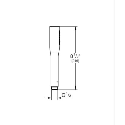 GROHE 27400000 - Ducha de mano EUPHORIA COSMOPOLITAN Stick de 216 mm cromo brillante