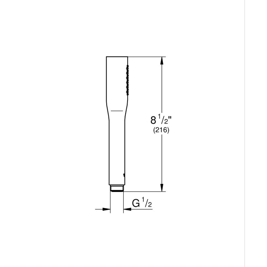 GROHE 27400000 - Ducha de mano EUPHORIA COSMOPOLITAN Stick de 216 mm cromo brillante