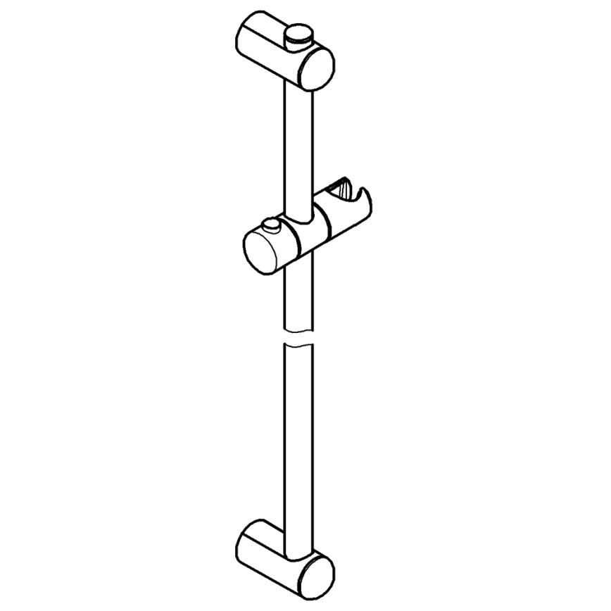GROHE 27499000 - Barra de ducha EUPHORIA 600 mm cromado brillante