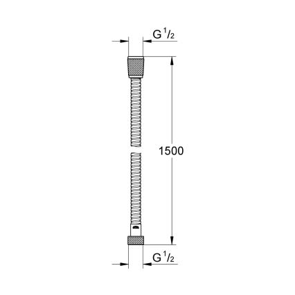 GROHE 27502001 - Manguera de ducha 1500 mm, cromo brillante