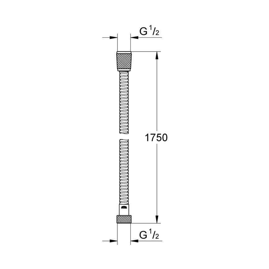 GROHE 27503001 - Manguera de ducha VITALIOFLEX METAL 1750 mm cromo brillante