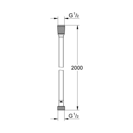 GROHE 27507001 - Manguera de ducha VITALIOFLEX SILVER 2000 mm