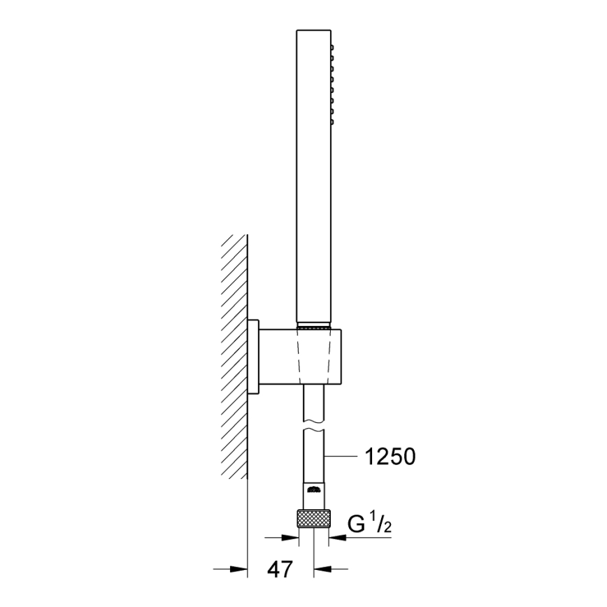 GROHE 27702000 - Set de ducha VITALIO START 100 1 chorro 1250 mm cromo brillante