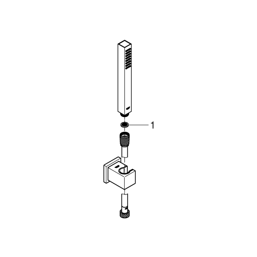 GROHE 27703000 - Set de ducha VITALIO START 100, 1 chorro, 1250 mm, cromo brillante