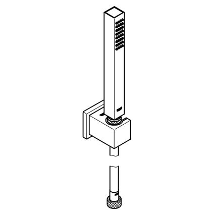 GROHE 27703000 - Set de ducha VITALIO START 100, 1 chorro, 1250 mm, cromo brillante