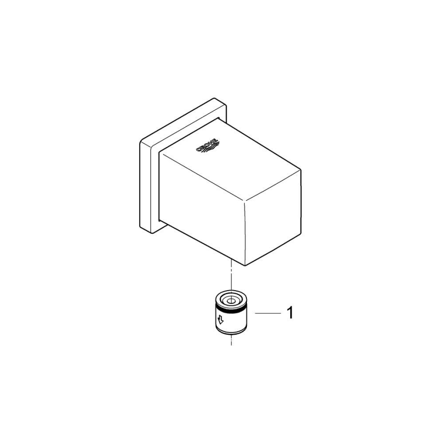 GROHE 27704000 - Codo mural EUPHORIA CUBE 12” cromo brillante
