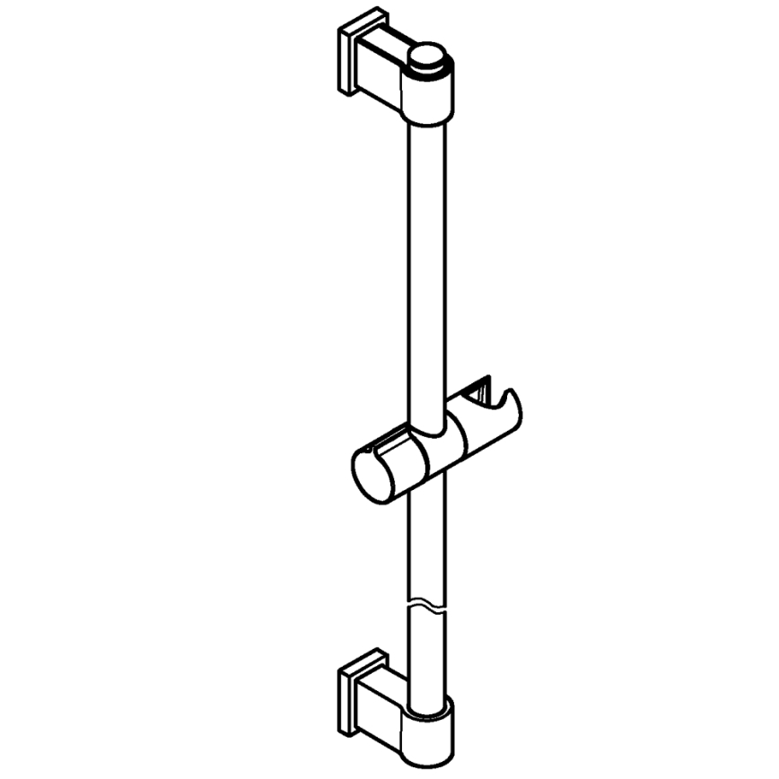 GROHE 277242431 - Barra de ducha VITALIO UNIVERSAL 600 mm negra