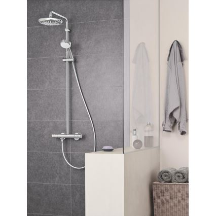 GROHE 27922001 - Juego de ducha con mezclador termostático TEMPESTA COSMOPOLITAN 210 cromo brillante
