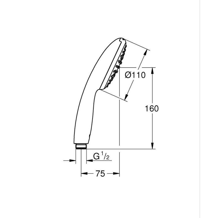 GROHE 27940001 - Cabezal de ducha VITALIO START 110 cromo brillante