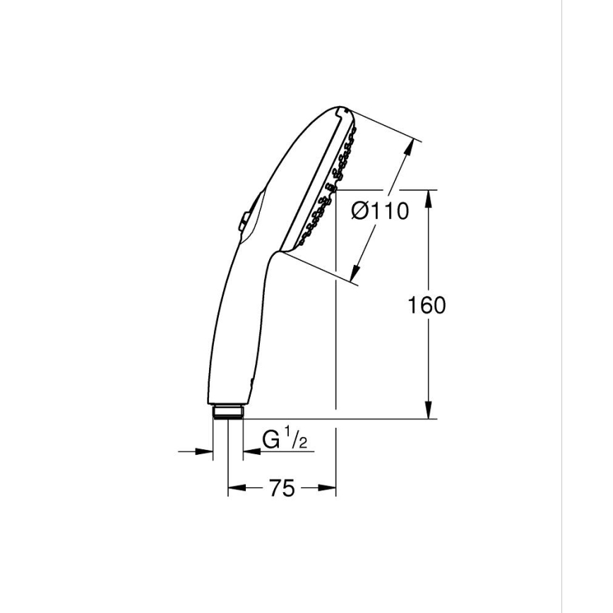 GROHE 279462431 - Ducha de mano VITALIO START 110, 110 mm, acabado negro