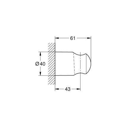 GROHE 279582430 - Soporte de ducha VITALIO UNIVERSAL 61 mm negro
