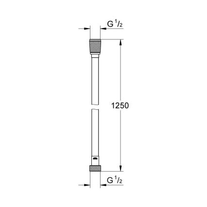 GROHE 28362DC0 - Manguera de ducha SILVERFLEX 1250 mm, acabado cromo mate