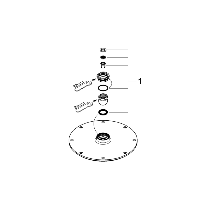 GROHE 28368000 - Cabezal de ducha RAINSHOWER COSMOPOLITAN O 210 mm cromo brillante